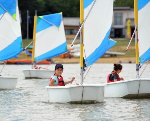 Navigation avec optimisit en groupe au club NDC Voile Angers